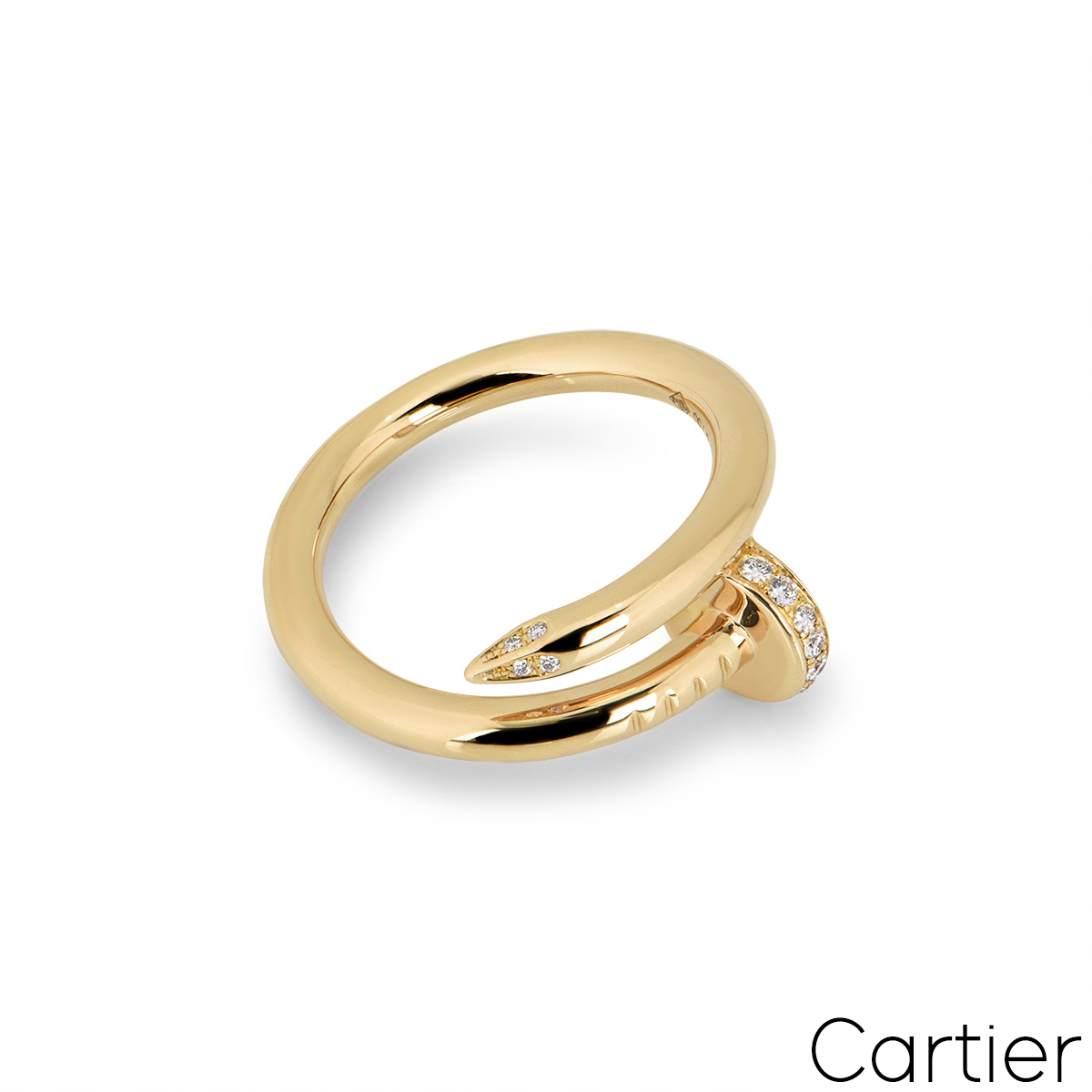 Cartier Yellow Gold Diamond Juste Un Clou Ring Size 52 B4216900